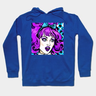 Purple Alice in Wonderland with Pattern Hoodie